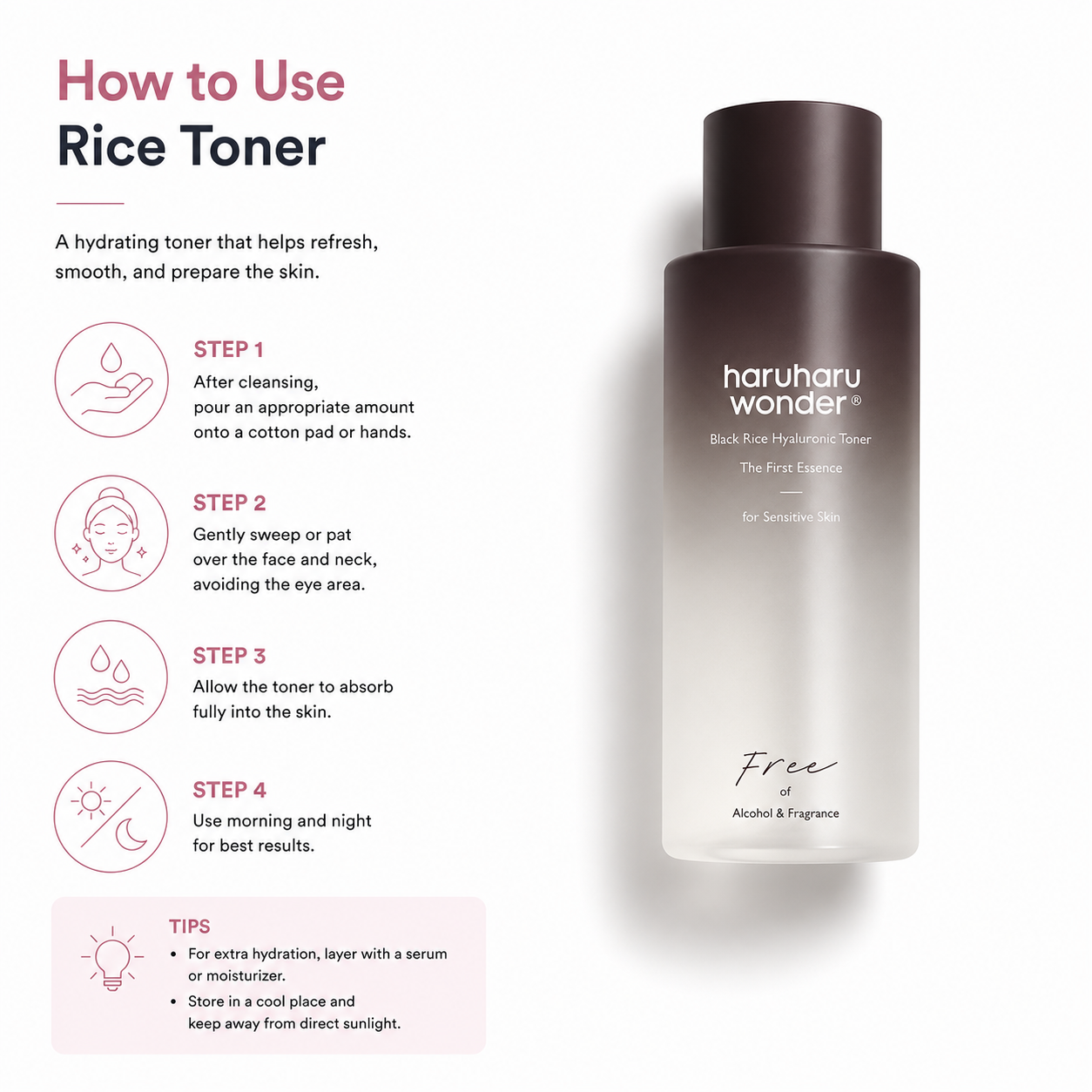 Haruharu Wonder Black Rice Hyaluronic Toner (Fragrance Free) 150ml