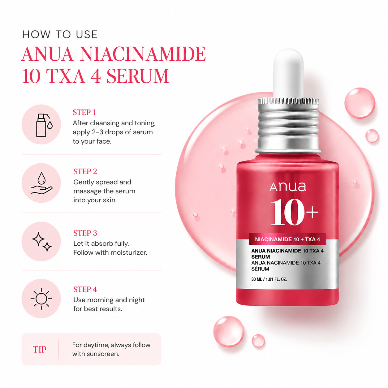Anua Niacinamide 10%+TXA 4% Serum 30ML