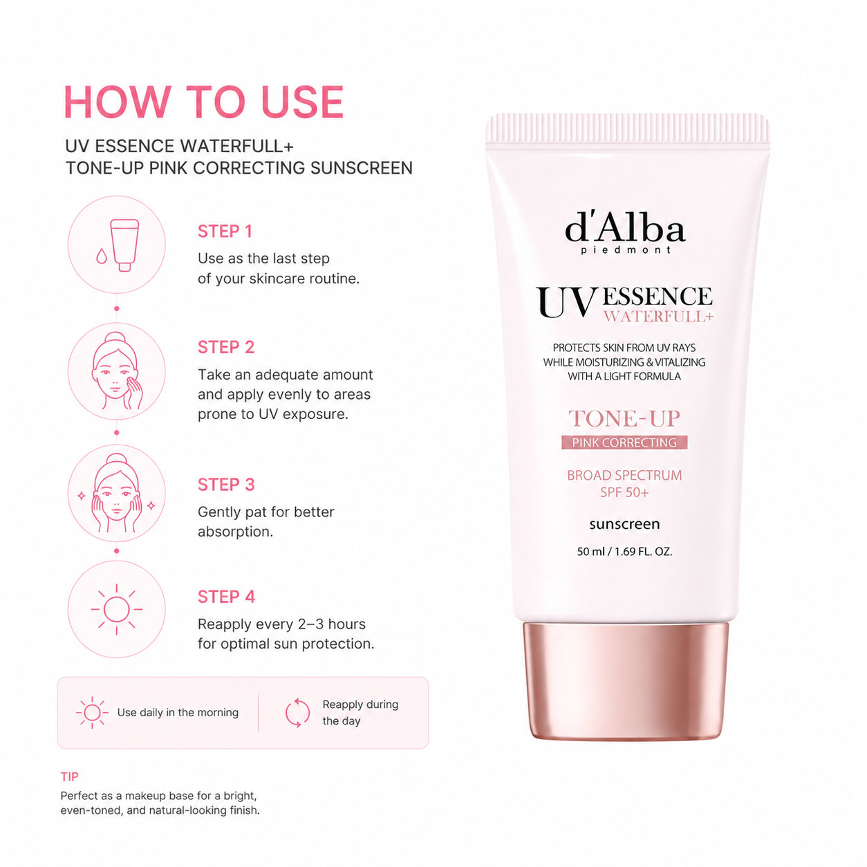 d'Alba Piedmont Waterfull Tone-Up Sun Cream SPF50+