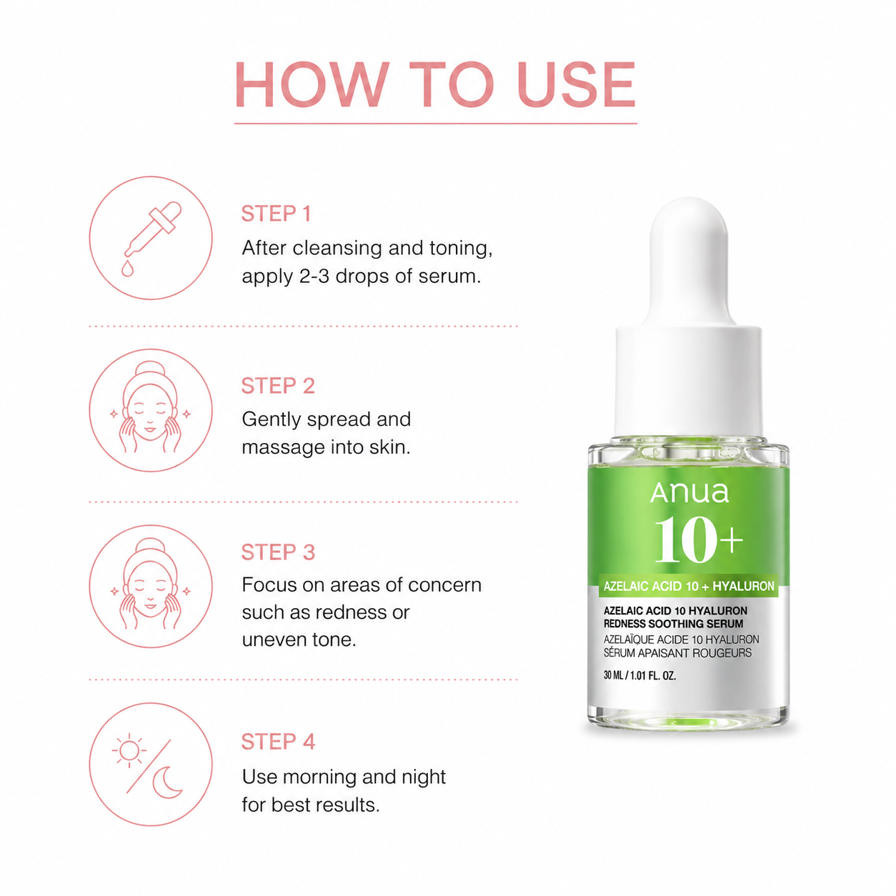 Anua - Azelaic Acid 10 Hyaluron Redness Soothing Serum Mini